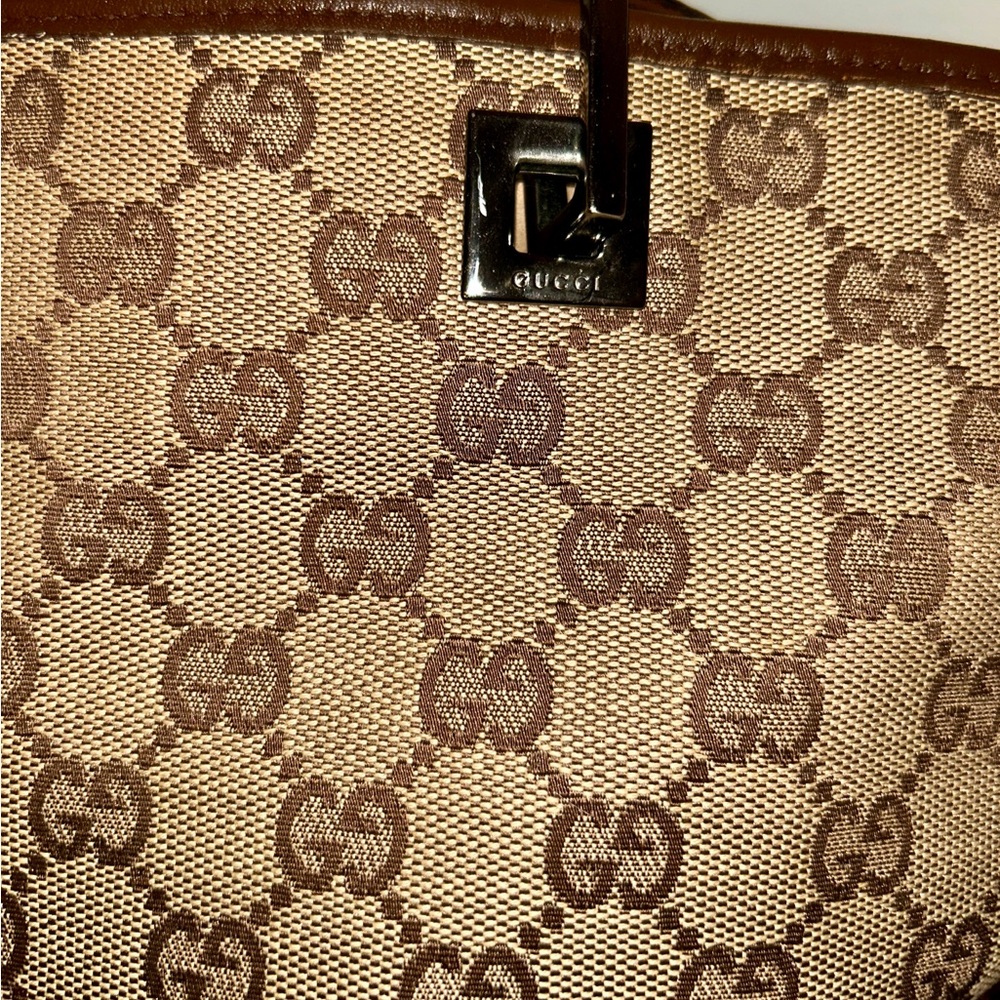 Gucci Vintage Authentic GG Monogram Vertical Tote Bag.  Excellent Condition - Picture 9 of 16